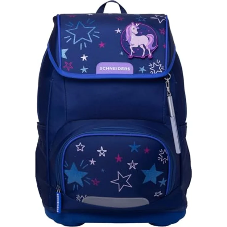 Schneiders Ergoplus 2in1 Schulranzen Set, 7-teilig, 22L, ergonomisch, reflektierend, Shooting Star blau – Bild 2