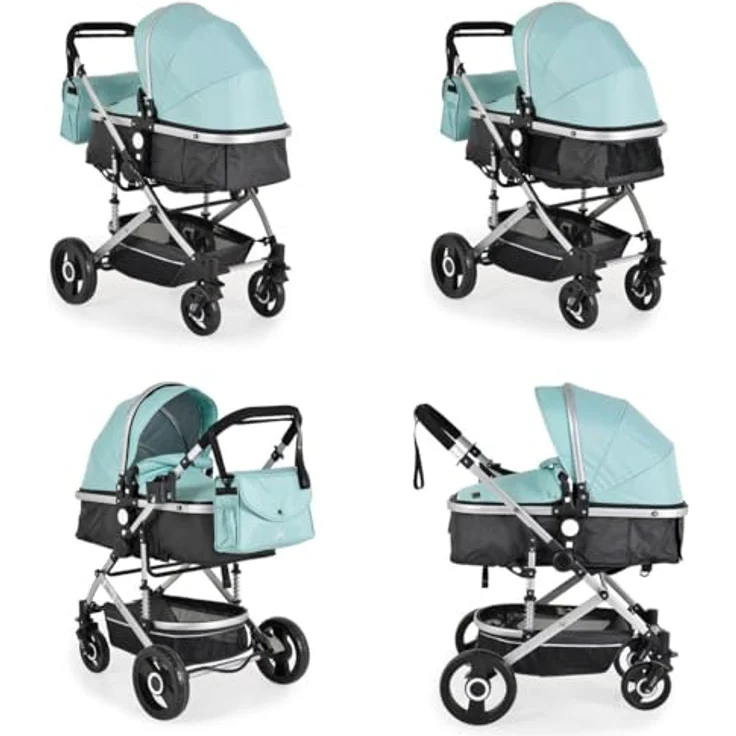 Moni Ciara Kinderwagen, umkehrbarer Sitz, faltbar, mit Wickeltasche, ab Geburt bis 15 kg – Bild 5