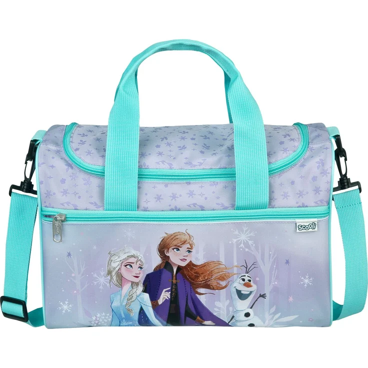 Scooli Sporttasche Frozen, Kindersporttasche mit 10,5 Litern Volumen, blau – Bild 1