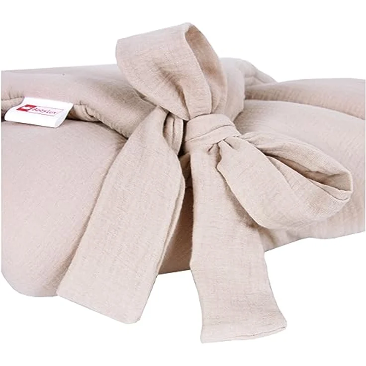 BabyLux Einschlagdecke Musselin BABYHÖRNCHEN 75 x 75 cm Baby Neugeborene Erstaussttatung Umschlagdecke (Sand) – Bild 3