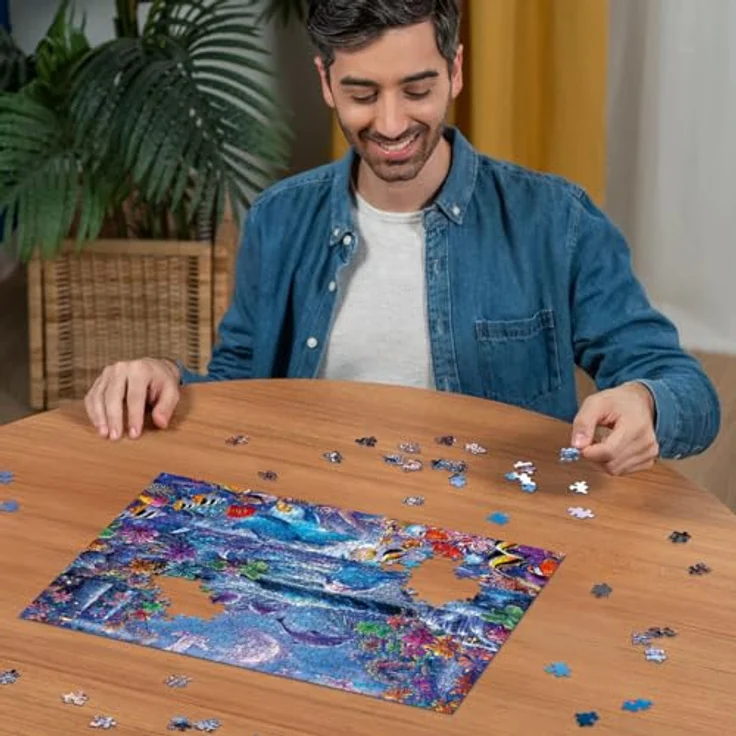 Ravensburger Puzzle 12000478 - Im Zauber des Mondlichts - 500 Teile Puzzle für Erwachsene und Kinder ab 12 Jahren - Qualitätsmerkmale: handgefertigte Stanzmesser, passgenaue Puzzleteile, reflexfreies Puzzlebild – Bild 4