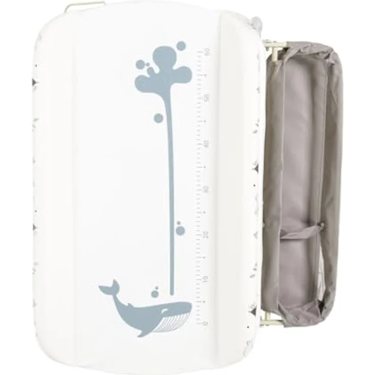Cangaroo Babywickeltisch mit Badewanne 2 in 1 Garda, klappbar, höhenverstellbar, mit Rollen und Sicherheitsgurt – Bild 3