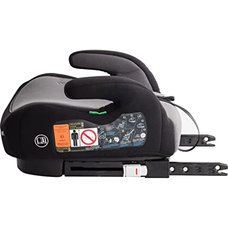 BabyGo Kindersitzerhöhung Bursa IV Isofix 126-150 cm, vorwärts gerichtet, atmungsaktives Material, Memory-Foam-Funktion, schwarz – Bild 3