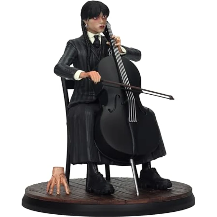 SD TOYS Wednesday Figur mit Cello 20 cm, Tim Burton Serie inspiriert, Jenna Ortega Edition – Bild 1