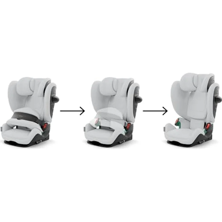 Cybex Pallas G3, 2-in-1 Kindersitz für 15 Monate bis 12 Jahre, Fog Grey, 25% weniger Nackenverletzungen, einfache Handhabung, Komfort & Sicherheit – Bild 4
