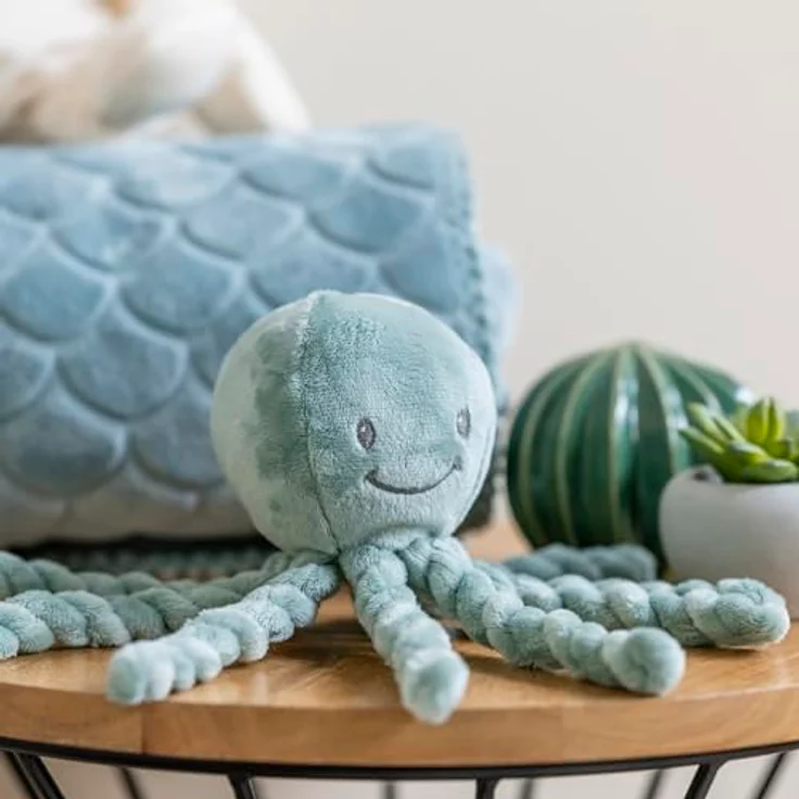 Nattou Cuddly Octopus LAPIDOU, Kuscheltier in Lapidou Copper Green, 7,5 cm, fördert Grob- und Feinmotorik, vegan und tierversuchsfrei – Bild 3