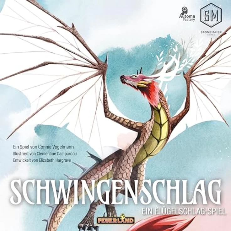 Feuerland Spiele 31032 Schwingenschlag - Aus der Spielewelt von Flügelschlag, Brettspiel für 1-5 Spieler, inspiriert von Flügelschlag – Bild 2