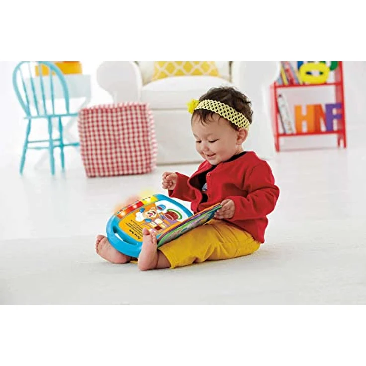 Fisher-Price CDH49 Lyrics and Learning Book, Musikspielzeug für Kinder ab 6 Monaten, mit Leuchttasten zur Förderung von Sprache und Motorik – Bild 2
