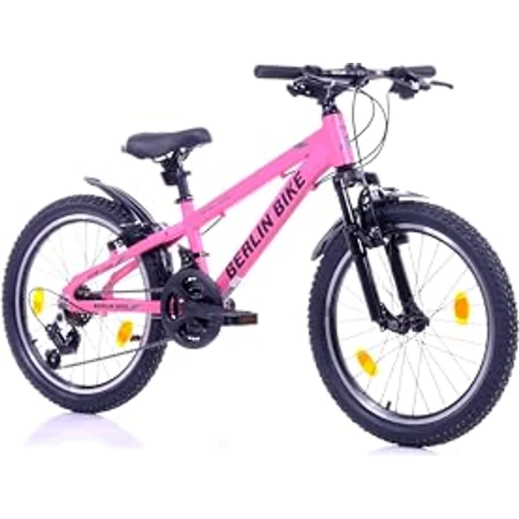 BERLIN BIKE Mountainbike MTB1 Kid: 20 Zoll Aluminiumrahmen, 21-Gang Shimano, Pink – Bild 2