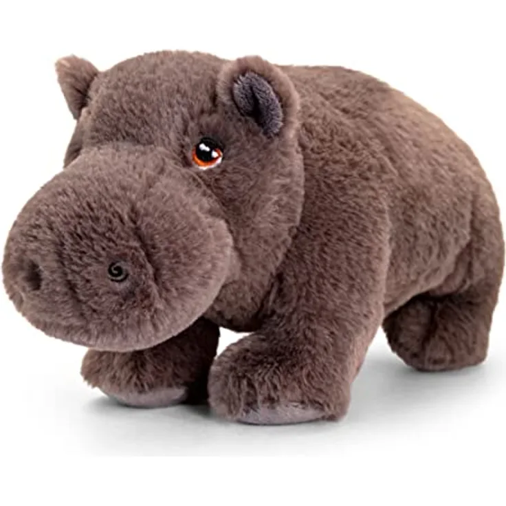 tachi Plüschtier Nildpferd 30 cm, Stofftier Hippo dunkel grau, Stehendes Stofftier Flusspferd