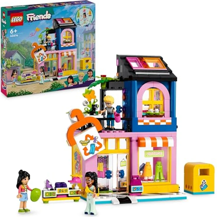 LEGO Friends Vintage-Modegeschäft, Bausatz für Kinder mit Spielzeug-Laden, Figuren und Katze, Modell für Rollenspiele zur sozial-emotionale Entwicklung, Geschenk für 6-jährige Mädchen und Jungen 42614 – Bild 1