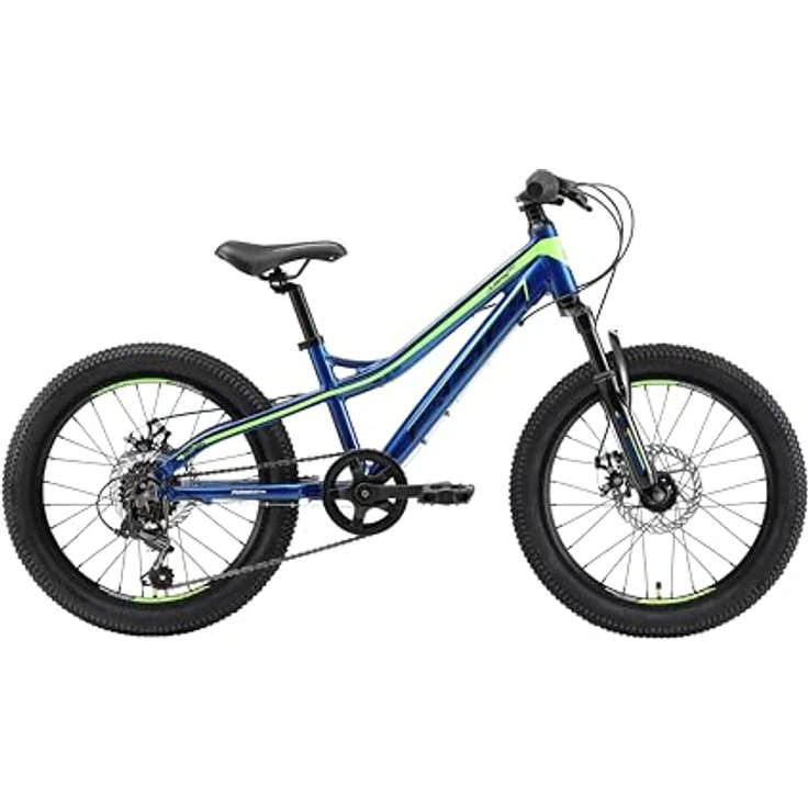 BIKESTAR Alu Mountainbike Jugendfahrrad 20 Zoll ab 6-9 Jahre Hardtail | 7 Gang Shimano Schaltung, Scheibenbremse, Federgabel | Kinder Fahrrad Blau Grün | Risikofrei Testen – Bild 3