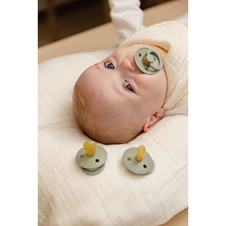 BIBS Colour Schnuller 2er-Pack, BPA-frei Schnuller, Kiefergerechte Form. Naturkautschuk / Latex, Hergestellt in Dänemark. 6-18 Monate (2er Pack), Ivory / Blush – Bild 6