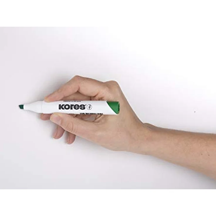 KORES Whiteboard Marker M20803, Set mit 6 Farben (pink, violett, türkis, braun, hellgrün, orange), 3-5mm Keilspitze, schnell trocknende Tinte, rückstandslos entfernbar – Bild 8