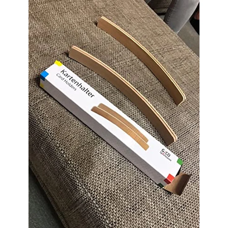 GICO Spielkartenhalter für Spielkarten - 2 Stück Spielkartenständer aus Holz, Länge Kartenhalter je 33 cm - 7956 – Bild 4