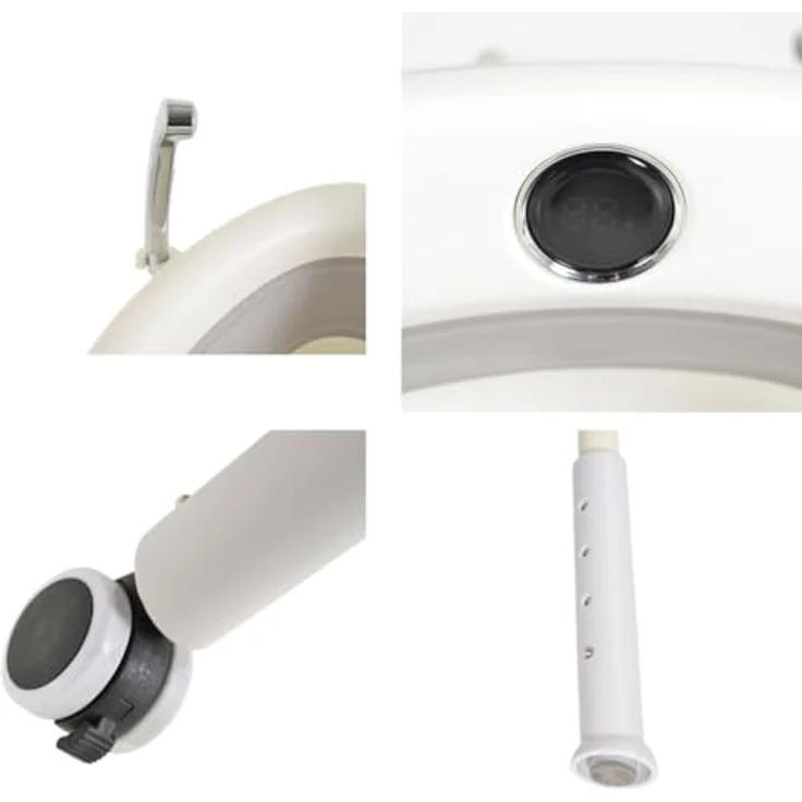 Cangaroo Babybadewanne Wickeltisch 2in1 Garda, mit digitalem Thermometer und faltbarem Design, grau – Bild 6