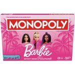 Hasbro Monopoly Barbie, Gesellschaftsspiel mit Barbie-Figuren und Traumwelten