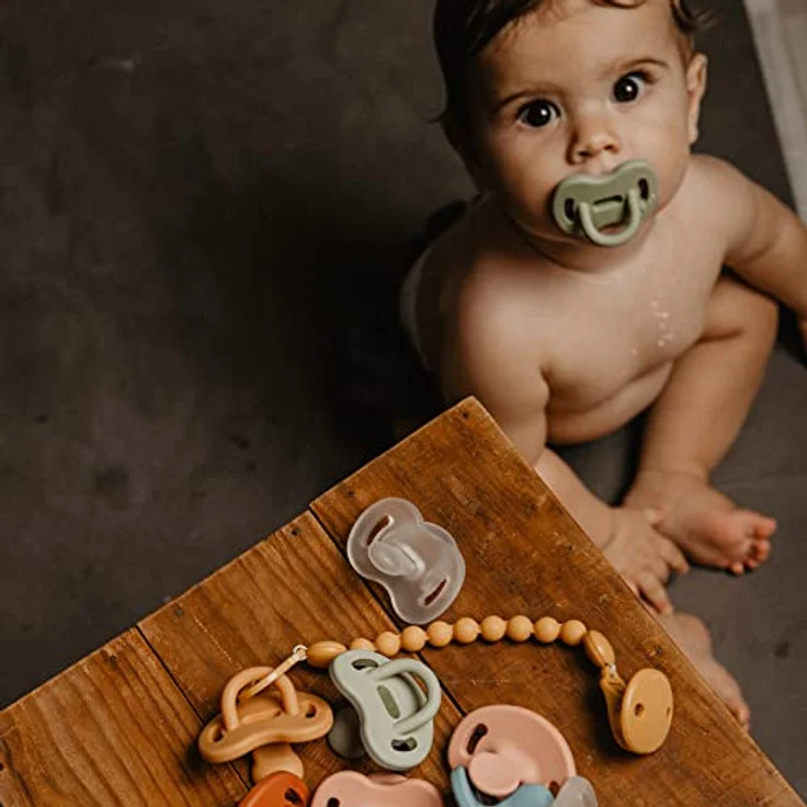 Suavinex, Schnuller aus Silikon, für Babys 6-18 Monate, Schnuller mit physiologischem Sauger Sx Pro, Symmetrisch, Superweich und Flexibel, Einschlafschnuller, Colour Essence, Grün – Bild 5