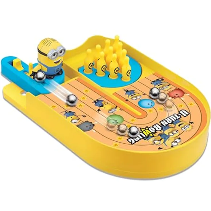 EPOCH Games Minions U-Turn Bowling, Geschicklichkeitsspiel für 1-2 Spieler, inkl. Aufstellhilfe, ab 4 Jahren