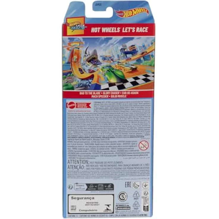 Hot Wheels Let's Race, Spielzeugauto Set (5-tlg), Maßstab 1:64 mit authentischen Details und auffälligen Verzierungen – Bild 2