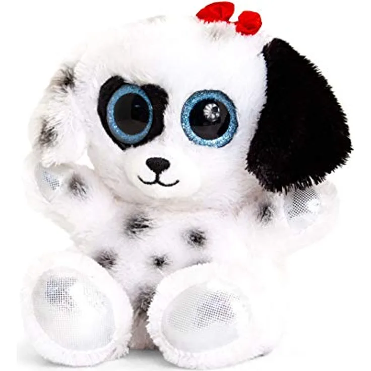 Keel Toys Animotsu SF6146 Plüschtier Dalmatiner, 15 cm, Glitzeraugen, weiches Fell