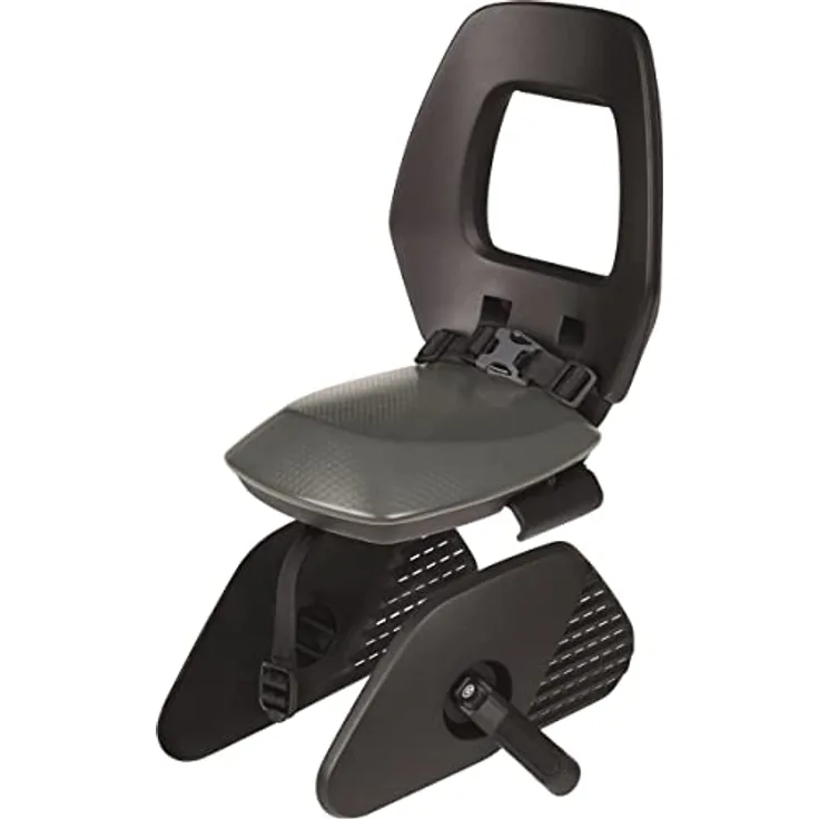 BOBIKE 8010600002 - Fahrradkinderrücksitz ONE JUNIOR für Fahrräder mit 26” bis 29” Laufrädern geeignet für Kinder mit Verankerung im Gepäckträgerin Farbe Schwarz/Dunkelgrau