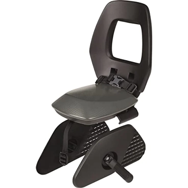 BOBIKE 8010600002 - Fahrradkinderrücksitz ONE JUNIOR für Fahrräder mit 26” bis 29” Laufrädern geeignet für Kinder mit Verankerung im Gepäckträgerin Farbe Schwarz/Dunkelgrau – Bild 1