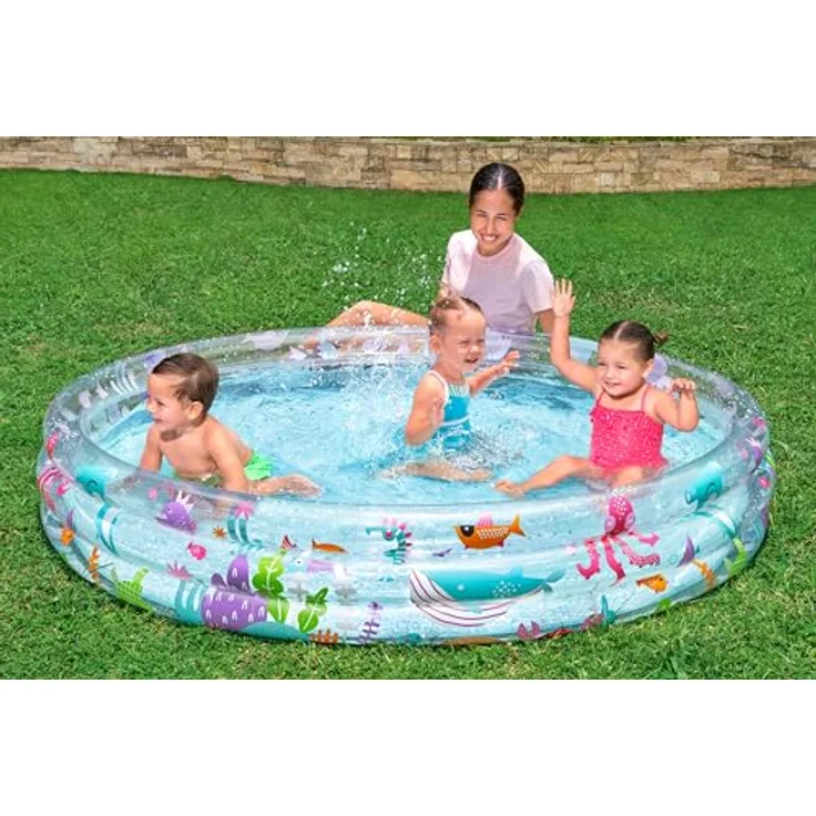 Bestway Planschbecken Deep Dive Ø 183 x 33 cm, Wasserspielzeug mit leuchtend bunten Unterwasser-Motiven, für Kinder ab 2 Jahren, von Bestway – Bild 2