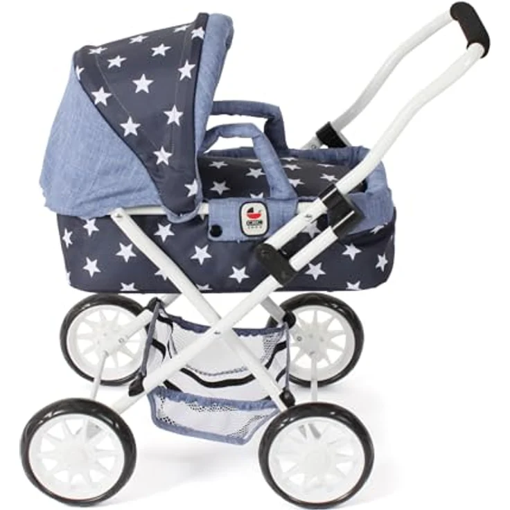 Bayer Chic 2000 - Puppenwagen Smarty, Kleiner Puppenwagen für Kinder ab 2 Jahren, Sternchen Navy, 555-51 – Bild 2