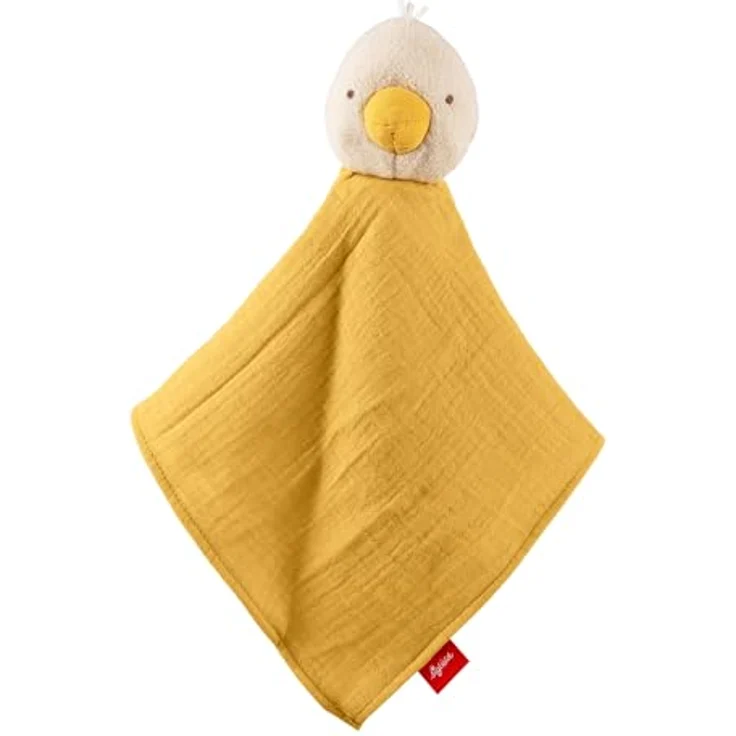 Sigikid Schnuffeltuch sigibaby, Kuscheltuch aus Musselin mit softem Teddyplüsch, 32 cm, Unisex – Bild 1