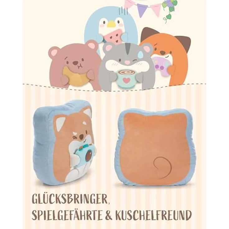 NICI mymochi Kuscheltier Hamster Shai, Plüschtier mit Tasse, 35x33x12cm, grau, ideales Deko-Accessoire und Geschenk für Kinder & Erwachsene – Bild 5