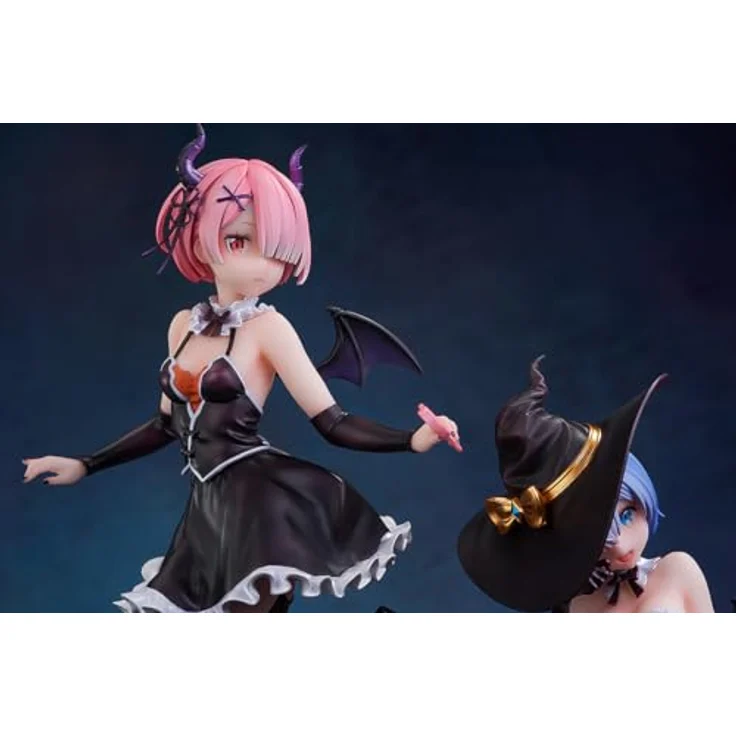 Kadokawa Re:ZERO -Starting Life in Another World- PVC Statue 1/7 Ram: Phantom Night Wizard Ver. 26 cm, detailreiche Sammelfigur in klassischer Fenster-Box – Bild 8
