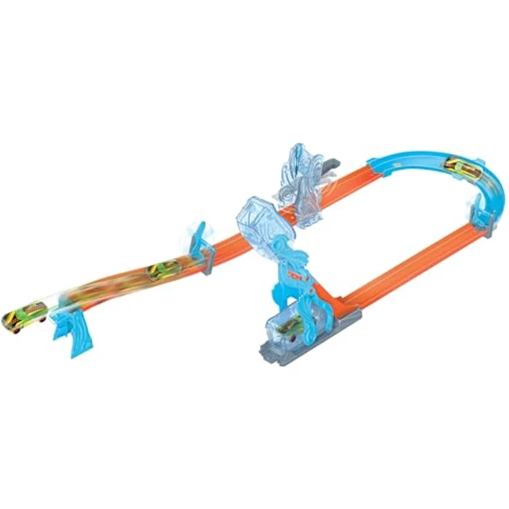 Hot Wheels Track Builder Air Drop Pack, modular mit blau-grauer Aufbewahrungsbox und Hot Wheels Auto, für kreative Streckenbau-Variationen – Bild 3