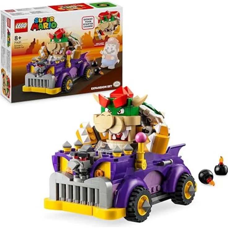 LEGO Super Mario Bowsers Monsterkarre – Erweiterungsset, Auto-Spielzeug mit Bowser-Figur für Jungs und Mädchen, Gamer-Geschenk zum Valentinstag oder Geburtstag für Kinder ab 8 Jahren 71431 – Bild 1