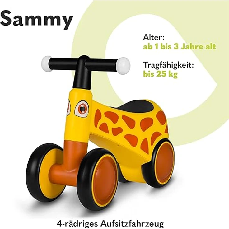 Lionelo Laufrad SAMMY Raddurchmesser: 15 cm Spurbreite vorne: 18,5 cm Radstand hinten: 15 cm Zoll, leuchtende Lenkergriffe, ergonomisches Design, zum Erlernen des Fahren, rosa Panther-Farbe - Preisvergleich – Bild 2