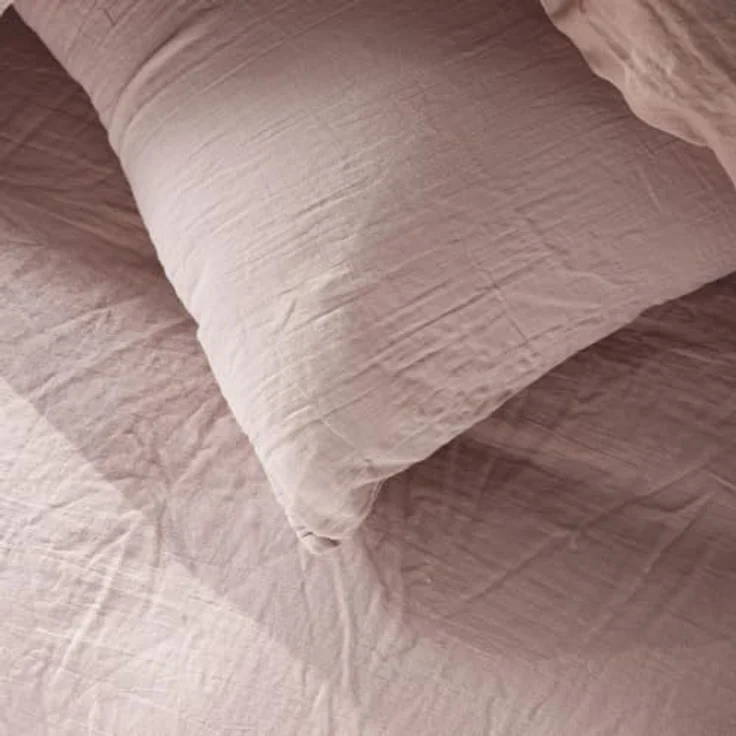 TODAY Bettwäsche für Einzelbett 140 x 240 cm, Baumwollgaze, einfarbig, Sandrosa – Bild 3