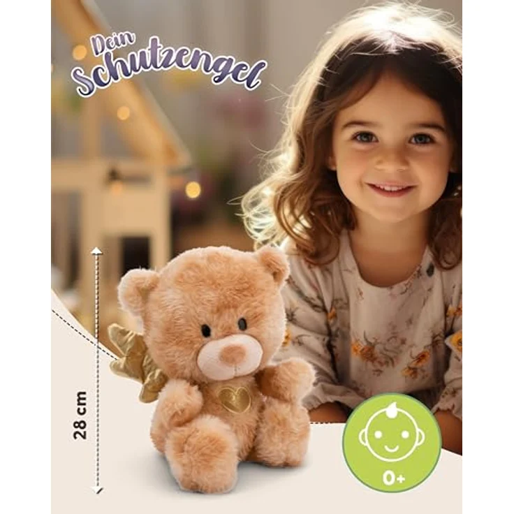 NICI Dein Schutzengel Kuscheltier Bär La La Bearie 28cm in Geschenkbox - Teddybär klein, Niedliches Stofftier zum Kuscheln und Spielen, Plüschtier für Schmusetierliebhaber - 61184 – Bild 2