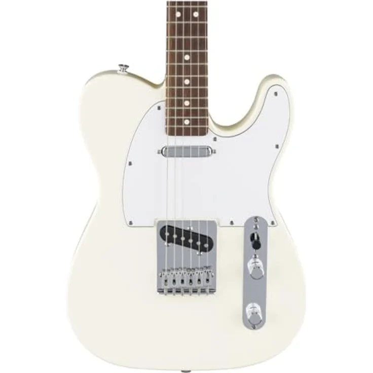 Fender Standard Telecaster, Elektrische Gitarre mit Modern C-Hals und Durchgehender-Saiten-Brücke, Olympic White – Bild 3