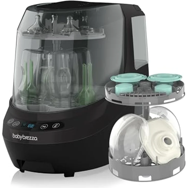 Baby Brezza Automatischer Flaschen- & Milchpumpenreiniger, Sterilisator und Trockner mit HEPA-Filter, umfassende Reinigung für Babyflaschen und Zubehör – Bild 1