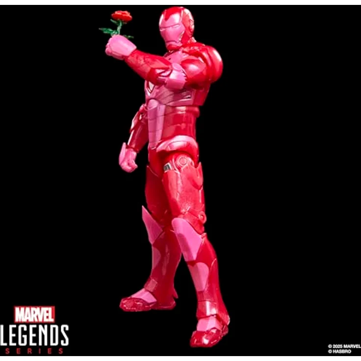 Hasbro Marvel Legends Actionfigur I Love You 3000 Iron Man, 15 cm, vollbeweglich mit 5 Accessoires, pinkes Herzdesign – Bild 5