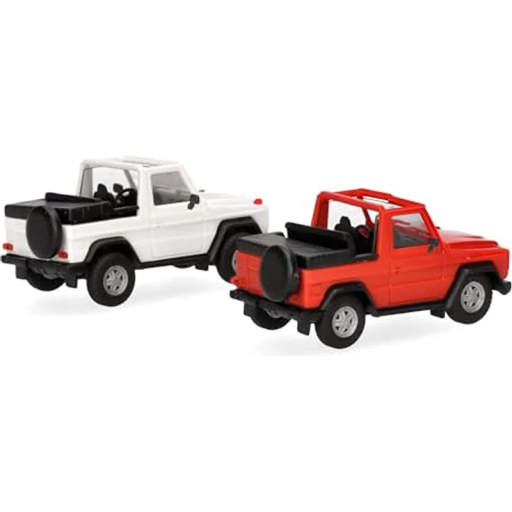 Herpa MiniKit Puch G-Klasse (W460) Cabrio, Maßstab 1:87, Sammlermodell, Kunststoff, Farbe: weiß/rot – Bild 2