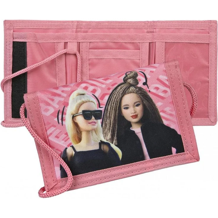 Barbie Kinder-Geldbörse Barbie, rosa - mit Klettverschluss und Reißverschluss – Bild 1