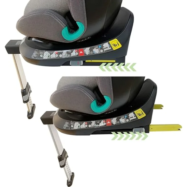XOMAX G409, Autokindersitz grau mit ISOFIX, 360° Drehfunktion, geeignet von 0-36 kg (ab Geburt bis 12 Jahre), gepolstert mit Seitenaufprallschutz – Bild 5