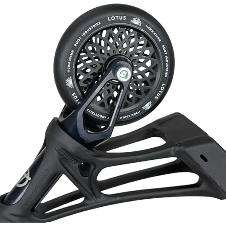 Root Industries Lotus Stunt-Scooter Rolle 110mm Schwarz/PU Schwarz - Leichtgewichtige Hollowcore Räder mit perforiertem Kern – Bild 3
