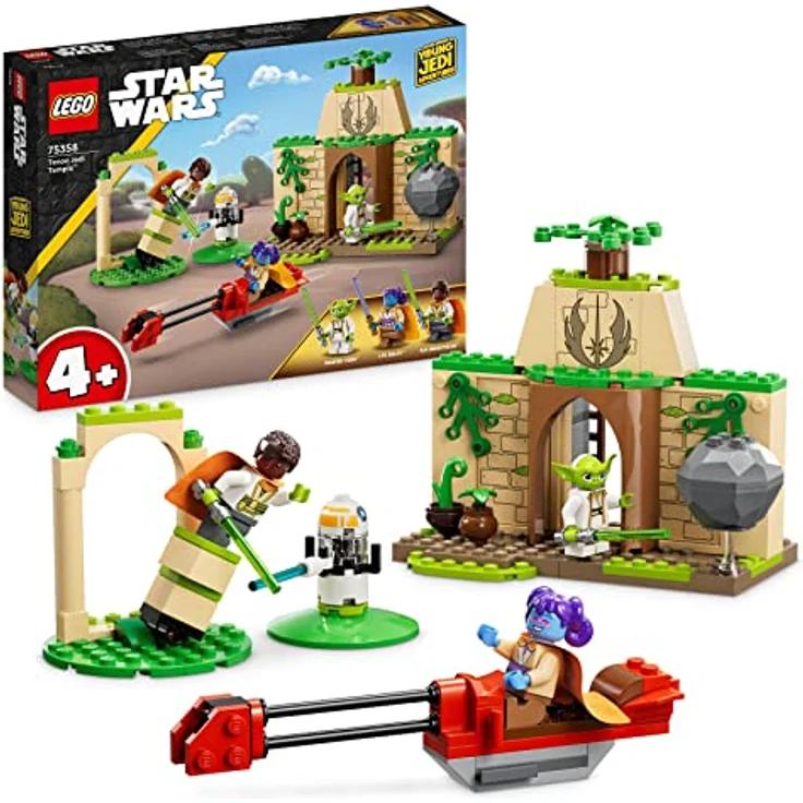 LEGO 75358 Star Wars Tenoo Jedi Temple, Set für Anfänger mit Minifiguren LYS Solay, Kai Brightstar, Meister Yoda, inklusive Speeder Bike und Lichtschwertern für Kinder, Jungen und Mädchen ab 4 Jahren – Bild 1