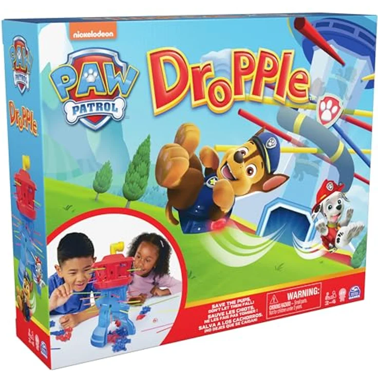 Spin Master Games - PAW Patrol Dropple - Brettspiel mit PAW Patrol Hauptquartier, für 2-4 Spieler ab 4 Jahren, spannender Spieleklassiker – Bild 5