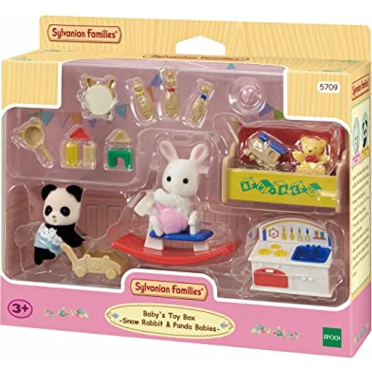 EPOCH Sylvanian Families 5709 Hase, Spielset mit 2 Babyfiguren, Kinderküche und Spielzeug, für Kinder ab 3 Jahren – Bild 3