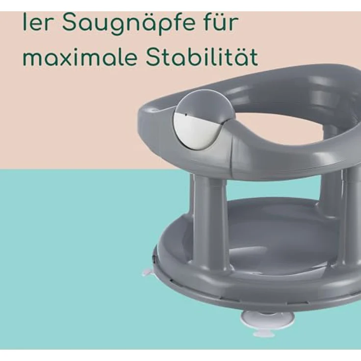 Bebeconfort Drehbarer Badewannensitz, Badewannensitz, Ergonomisch, 6 Monate bis 12 Monate, Max. 10 kg, Grey – Bild 6