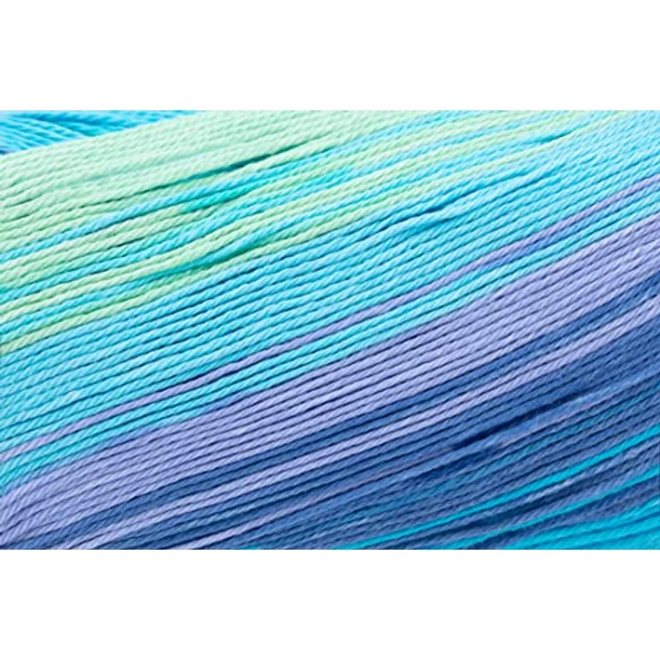 Gründl 4921-01 Cotton Quick Batik Garn, hellblau-violett-apfelgrün, 1 x 100 g – Bild 2