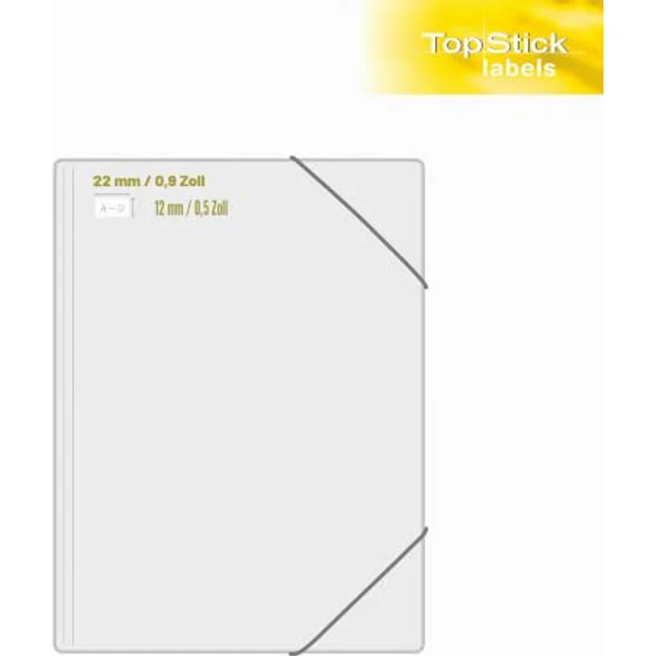 TopStick 8791 Universal Etiketten, 100 Blatt, selbstklebend, bedruckbar, matt, weiß, 22 x 12 mm, 16000 Stück – Bild 5